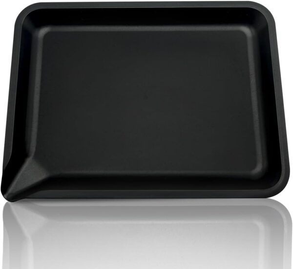 Rolling Tray - 7.8 x 5.8 inch,Corner Spout Design for Easy Filling (Bright Black)