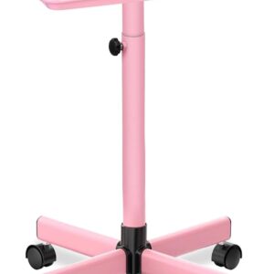 Salon Tray, Salon Rolling Tray on Wheels, Salon Color Tray, Hair Stylist Tray, Allumium Salon Tray Height Adjustable Used As Tattoo Tray and Dental Tray