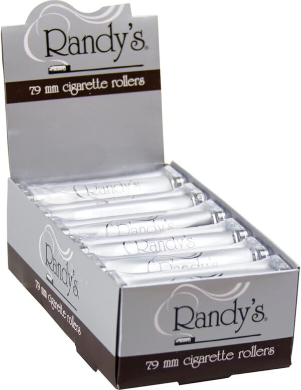 12pc Randy's 79mm Handheld Roll-Your-Own Cigarette Pocket Hand Rollers Display