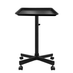 Salon Tray, Metal Feet Salon Rolling Tray Cart, Salon Color Tray, Tattoo Tray with Wheels, Instrument Tray for Salon&Spa Use Black…