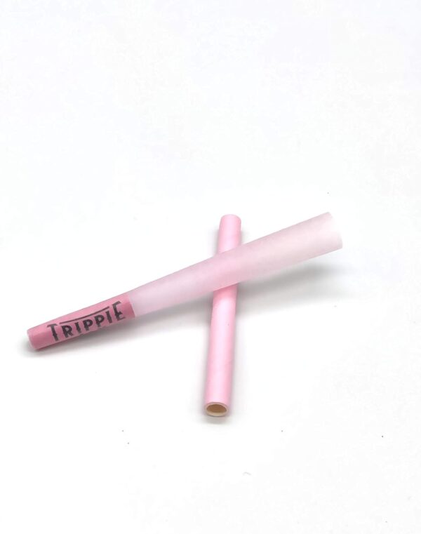 Trippie Day Pink 1/4 Size Pre Rolled Cones in an Eco friendly Box | Vegan & Non GMO | Includes 10 Packing Sticks | Pink 84mm - Image 3
