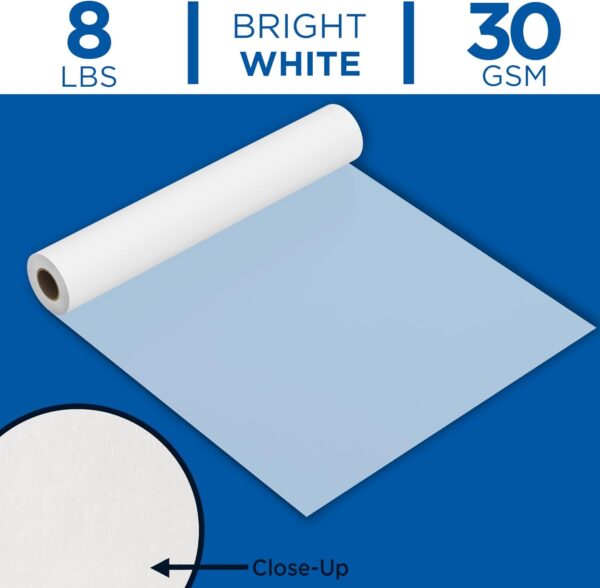 ALVIN 55W-B Lightweight Tracing Paper Roll, White, Suitable with Ink, Charcoal, Felt Tip Pen, for Sketching or Detailing - 14 Inches, 20 Yards, 1-inch Core - Image 3