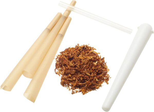 Pre Rolled Cones 1 1/4 Size Organic Rolling Papers with Tips 100 ct - Slow Burn, Sturdy Natural Gum Seal, Ultra Thin with Plastic Cone. Unbleached Rolling Cones in Natural Color (1 1/4 Size) - Image 3