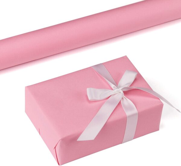 RUSPEPA Pink Kraft Paper Roll - 18 inches x 100 feet - Recyclable Paper Perfect for for Easter Crafts, Art, Wrapping, Packing, Postal, Shipping, Dunnage & Parcel - Image 5