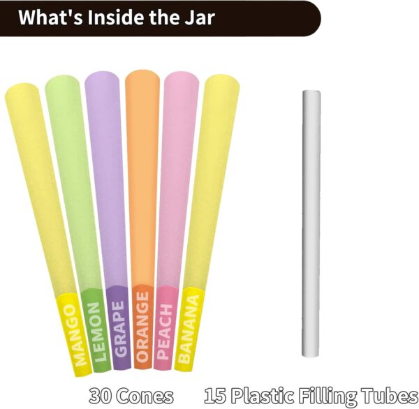 Flavored Pre Rolled Pop Cones | Pack of 30 | 6 different flavors | 84mm | Filter Tip with Bursting Flavor Bead for Enhanced Smoking Experience | Just pop it - Image 6