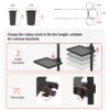 Salon Tray Cart on Wheels, Aluminum Tattoo Tray with Storage Platform, Adjustable Height Service Rolling Tray, Storage Tray Accessory for Salon Spa Dental Use, Rolling Tray Cart - Image 5