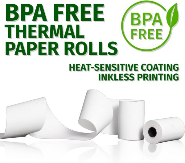 Gorilla Supply Thermal Paper Receipt Roll 3-1/8" x 230' BPA Free 50 Rolls - Image 3