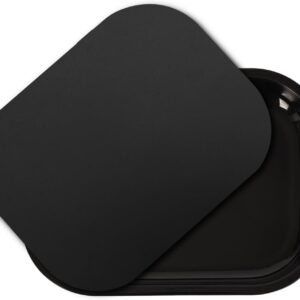 Small Metal Tray with Magnetic Lid, Cute Decorative Tray, Ideal Storage for Home or Travel, 7 x 5.5 Inches (Black)