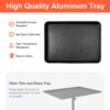 Salon Tray Cart on Wheels, Aluminum Tattoo Tray with Storage Platform, Adjustable Height Service Rolling Tray, Storage Tray Accessory for Salon Spa Dental Use, Rolling Tray Cart - Image 2