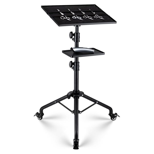 Noverlife Salon Tray Cart on Wheels with Storage Platform, Tattoo Rolling Tray Height Adjustable Salon Service Cart, Iron SPA Rolling Trays Portable Tattoo Table Stand for Dental - Image 9