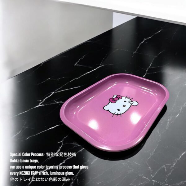 Pink Rolling Tray Anime Ash Tray for Girls Cute Ashtray Premium Metal Kawaii Home Decor Gold Plating Cute Jewelry Holder Japanese Decorative Plate Serving Plate(CAT F) - Image 4