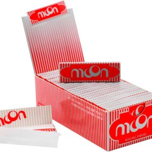MOON Wood Classic Cigarette Rolling Papers Tobacco Smoking Papers (70mm),50 Booklets