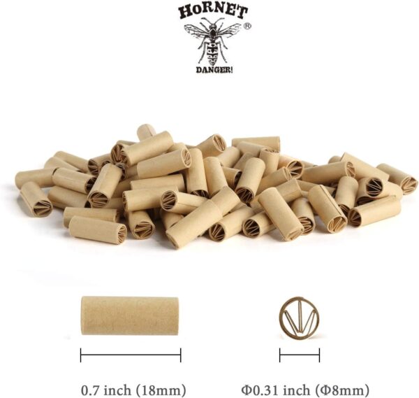 Unbleached Pre-Rolled Tips, Unrefined Filters, Ø8mm Slim Rolling Paper Tips (120 Tips) - Image 2