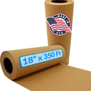 Made in USA | Bulk Value 18" x 350 ft (4200 inches) Reli. Brown Butcher Paper Roll | Food Grade Kraft Paper for BBQ | Smoking Meat | Meat Wrapping | Unwaxed (Brown)