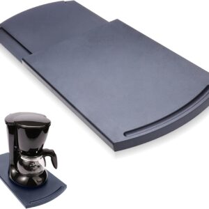 Handy Sliding Tray for Coffee Maker, Kitchen Appliance Moving Caddy, Countertop Slider with Smooth Rolling Wheels for Blender, Toaster, Air Fryer, Pot, Food Processors, Aid Mixer (Set of 1)