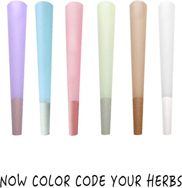 Colorful Pre Rolled Cones | Colorful Rolling Papers |100 Pack（4.2inches/108mm) Colorful King Size Pre Rolled Cones | Pre-Rolled Cones | Rolling Papers Cones | Rolling Paper with Tips | - Image 4
