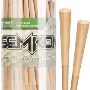 1-1/4 Rolling Papers Pre Rolled Cones | 152 Pack | Natural Pre Rolled Rolling Paper with Tips | Easy to Use and Convenient