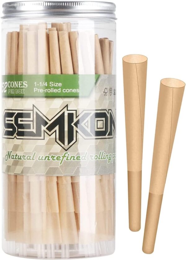 1-1/4 Rolling Papers Pre Rolled Cones | 152 Pack | Natural Pre Rolled Rolling Paper with Tips | Easy to Use and Convenient