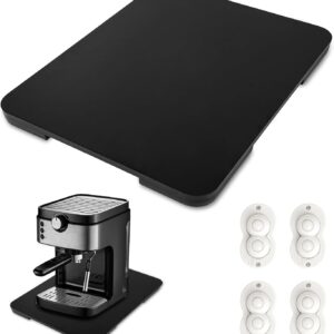 Appliance Slider 360° Rolling Tray for Coffee Maker, Wooden Sliding Tray for Coffee Maker Countertop, Coffee Maker Tray for Counter & Heavy Kitchen Appliances (16.8 x 12.8 inch)
