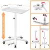 Salon Tray, Salon Rolling Tray with Adjustable Height, Salon Tray on Wheels, Salon Color Tray Ideal Use As Tattoo Tray, Medical Tray and Dental Tray - Image 5