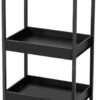 POARMEEY 3-Tier Tattoo Trolley Holder Stand with Tray and Tool Storage Platform Rolling Cart on Wheels for Tattoo Salon Spa Clinics Office Home Use