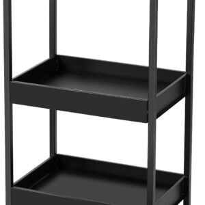 POARMEEY 3-Tier Tattoo Trolley Holder Stand with Tray and Tool Storage Platform Rolling Cart on Wheels for Tattoo Salon Spa Clinics Office Home Use