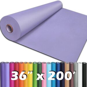 PerkHomy 36" x 2,400" (200') Light Purple Kraft Paper Roll for Craft Bulletin Board Paper Kids Art Table Covering Crafting Gift Wrapping Bouquet Packing Parcel 80GSM 55LB (Light Purple, 36" x 200')