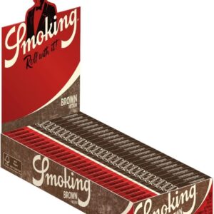 Brand Rolling Paper - Brown Unbleached - 1 1/4 Full Box