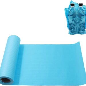 Honeycomb Cushioning Wrap Paper Roll,ULIFESTAR Honeycomb Kraft Packing Paper,Alternative To Bubble Wrap Roll,1PC Recyclable Honeycomb Packing Paper for Shipping Moving Blue, 25cm*100m/9.84"*328ft