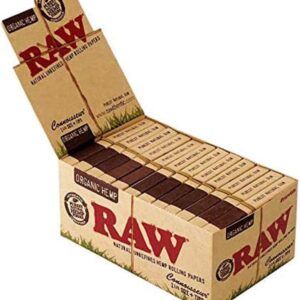 RAW Organic Connoisseur, Rolling Paper with Tips Full, Brown, 1 Count (Pack of 1)