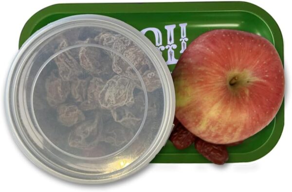 Small Mini Rolling Tray Metal Decorative Tray Green with Round Edges 7"x4.9" - Image 4