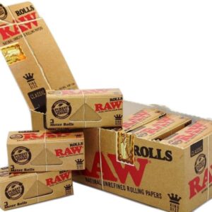 Raw Rolls Classic Rolling Paper King Size 55mm 3 Meter (9') Full Box of 12 Pack