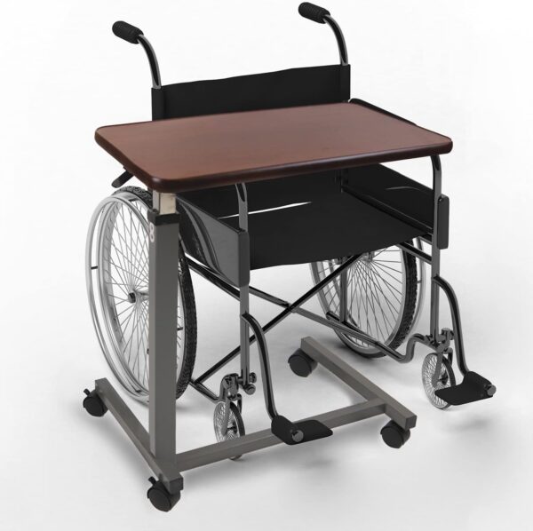 Vaunn Medical Adjustable Overbed Bedside Table With Wheels (Hospital and Home Use) - Image 6