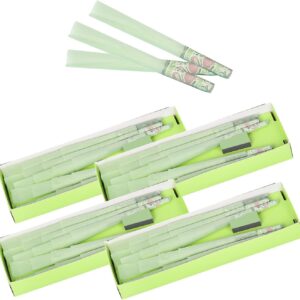 Pre-Rolled Green Cone, 4 Packs of 32 PCS Cones of 1 1/4 Size Rolling Papers with Tips (78mm)