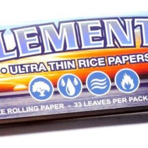 5 booklets Elements King Size (NOT Slim) Ultra Thin Rice rolling paper