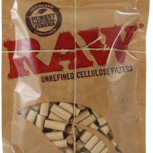 RAW Natural Unrefined Rolling Papers - Slim Cellulose Filters - (1) 200 pc Bag