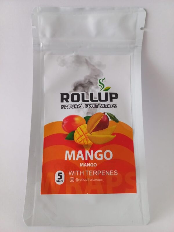 RollUp Natural Fruit Paper Wraps - Made With Fruit cellulose- No Artificial Flavours or Chemicals- Mango
