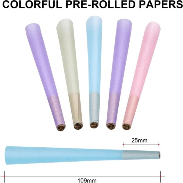 Free Boy 72 Pack Colorful Pre Rolled Cones,King Size Cones Rolling Papers with Tips,Vegan & Smooth Burning - Image 3
