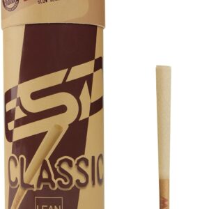 RAW Cones Lean Size Classic - 50 Pack -Slow Burning Rolling Cones with Tips