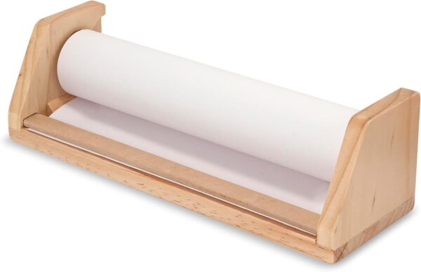 Melissa & Doug Wooden Tabletop Paper Roll Dispenser With White Bond Paper (12 inches x 75 feet) Drawing For Kids Art, Craft Roll For Kids - Image 4