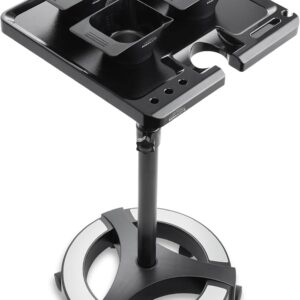 Saloniture Rolling Salon Coloring Tray - Portable Hair Stylist Trolley with Magnetic Bowls, Black