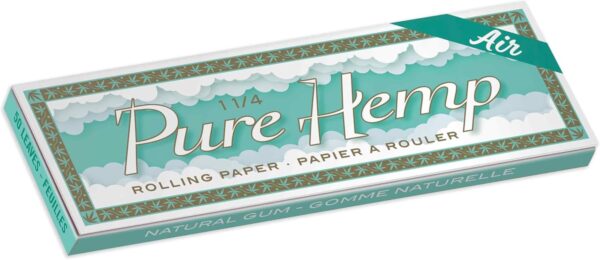 Pure Hemp Air "Worlds' Thinnest" Cigarette Rolling Paper Medium 1.25 1 1/4 (77mm) 50 Leaves per Booklet - Pack of 5 - Image 2