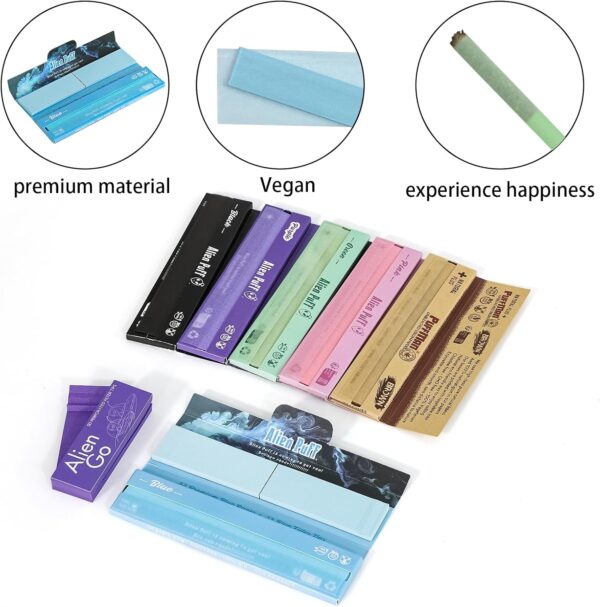 BudMan Rolling Papers, Color Rolling Papers, 7 packs 110mm kingsizeslim Ultra-Thin papers, Easy To Carry, Slow Burn, Tobacco Tools - Image 3