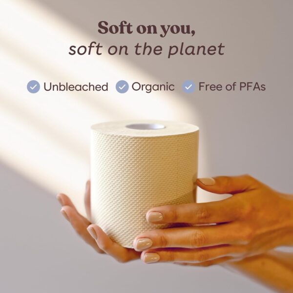 Betterway Unbleached Bamboo Toilet Paper Rolls - Eco-Friendly 3 Ply Toilet Tissue - 12 Double Rolls - 360 Sheets/Roll - Organic, FSC Certified, Septic Safe TP - Lint-Free, PFA-Free Bath Tissue - Image 4
