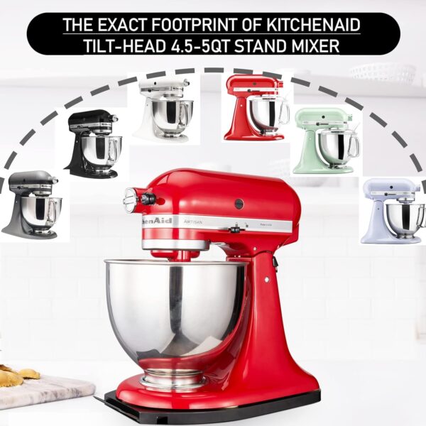 Mixer Slider for KitchenAid Stand Mixer 4.5-5 Qt,Sliding Tray Kitchen Appliance Slide Tray Mixer Mover with Smooth Rolling Wheels for Tilt-Head Stand Mixer, KitchenAid Artisan Tilt-Head Mixer - Image 4