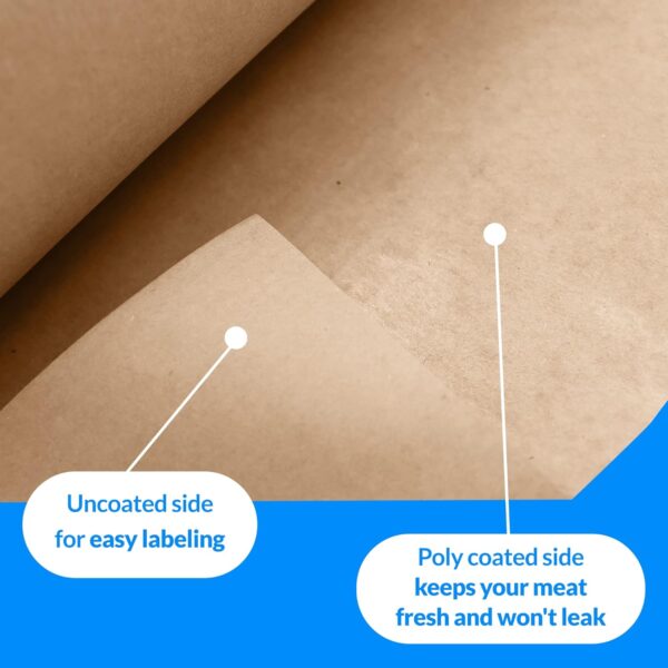 Reli. Brown Freezer Paper Roll | 18 Inch x 350 Feet - Bulk | Made in USA | Natural Freezer Paper Roll for Meat | Food Grade, Poly-Coated for Wrapping/Freezing Meat (Brown) - Image 5