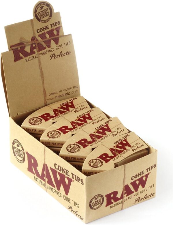 RAW Natural Rolling Cone Tips -1 box - 24 booklets