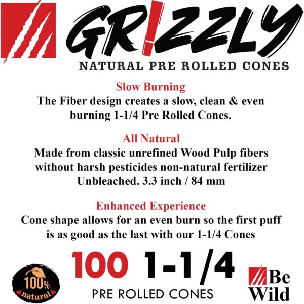 Pre Rolled Cones | 1-1/4 Cones | 100 Pack | Unbleached | Organic Cones | Made in Bali | Natural Rolling Paper with Tips | Pre-Rolled Cones | Pre Rolls | Rolling Papers cones | prerolled cones - Image 5