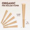 1-1/4 Rolling Papers Pre Rolled Cones | 152 Pack | Natural Pre Rolled Rolling Paper with Tips | Easy to Use and Convenient - Image 2