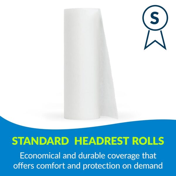 TIDI 618 Avalon Papers Chiro Headrest Roll, Fluid and Barrier Protection, Absorbent Crepe Paper, White, 8.5" Width, 125' Length, Pack of 25 - Image 4